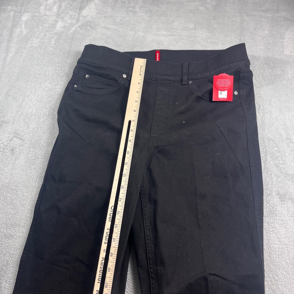 Spanx Kick Flare Jeans Clean Black High Rise Pull On Stretch Denim XL 20763R - Picture 6 of 12